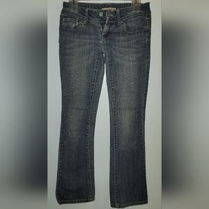 Refuge Denim blue Jeans five pocket design O S decorative stitching Vintage Y2K